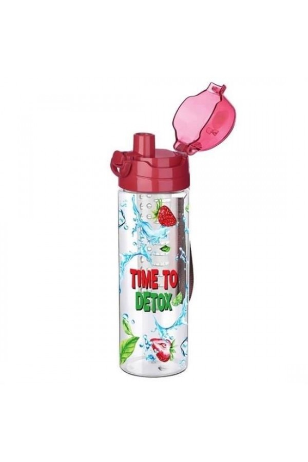 BUFFER® Tutma Saplı Kilitli Kendiliğinden Süzgeçli Kolay Taşınabilir Detoks Sporcu Diyet Matarası