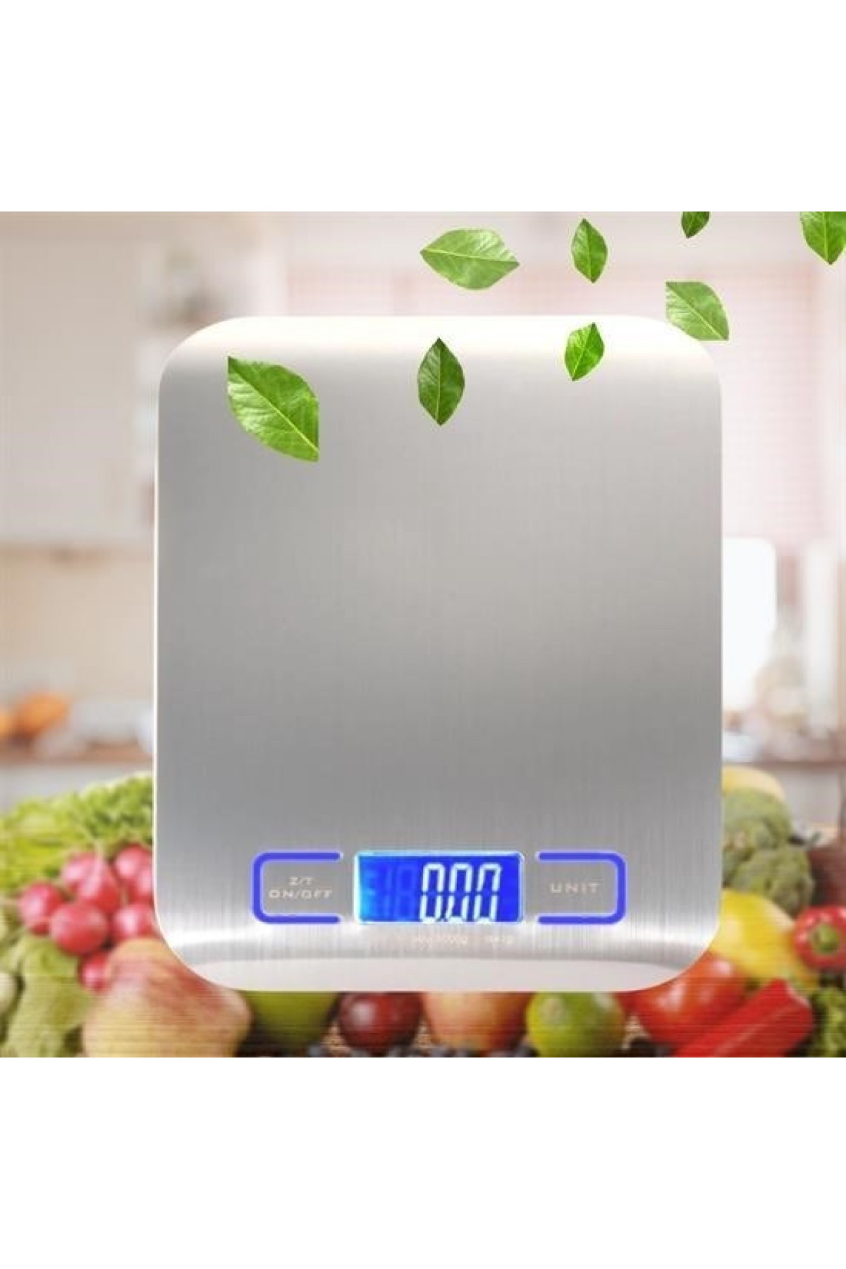 BUFFER® TF 1002 Hassas Ölçümlü  Maksimum 5 Kg Kapasiteli Led Ekran Platin Dijital Mutfak Tartısı