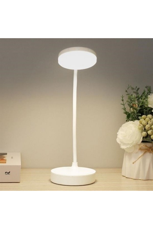BUFFER® Yuvarlak USBli Dokunmatik 3 Kademeli 360 Derece  Özel Göz Korumalı Led Lityum Masa Lambası