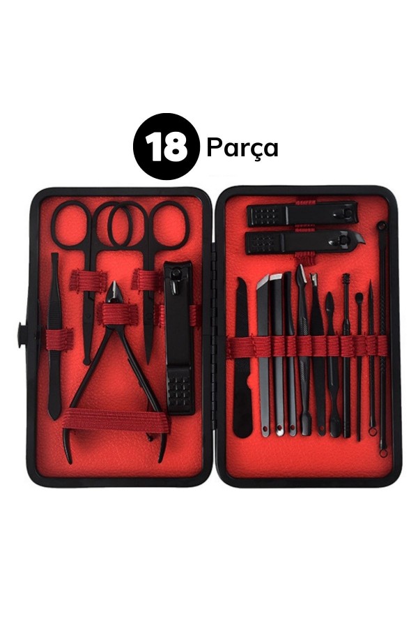 BUFFER® 18 Parça Çanta Tipi Manikür Pedikür Tırnak Bakım Seti