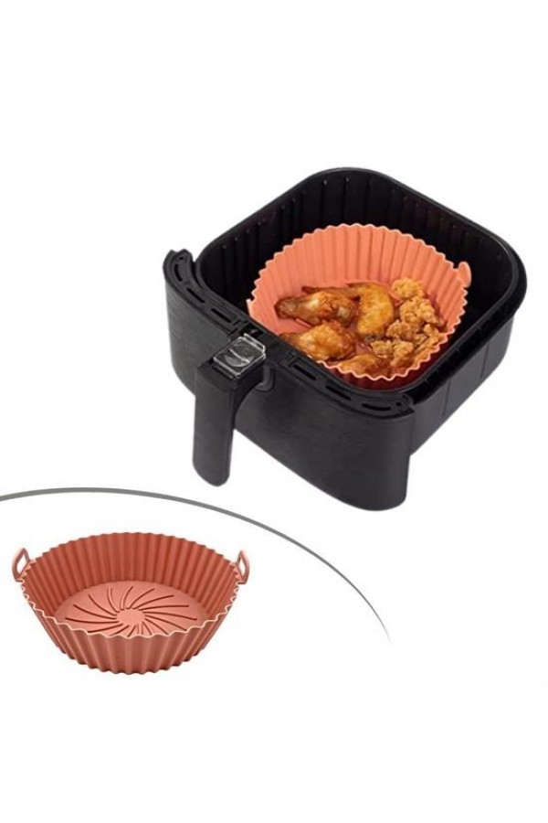 BUFFER® Renkli Isıya Dayanıklı Yıkanılabilir Silikon Fırın Ve Airfryer Yuvarlak Pişirme Matı 20 Cm
