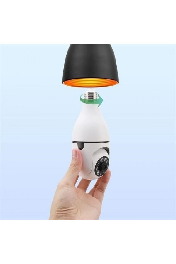 BUFFER® WiFi 360 Panoramik Ampul Kamera Gece Görüş Ses Akıllı Hareket Algılayıcı