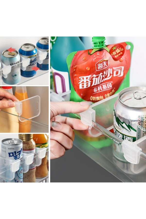 BUFFER® 10'luŞeffaf Buzdolabı Yan Kapı Düzenleyici Buzdolabı Dolap İçi Bölümleyici Aparatlar