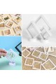 BUFFER® 7x7 cm Standlı 3D Takı Ziynet Hatıra Koleksiyon Saklama Kutusu Şeffaf Film Çerçevesi