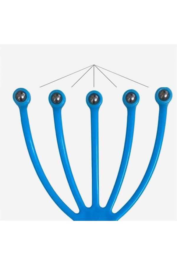 BUFFER® Çok Fonksiyonlu 5 Uçlu Bilyeli Baş Boyun Bacak Kol Masaj Alet Rahatlatıcı Kafa Masaj Aparatı