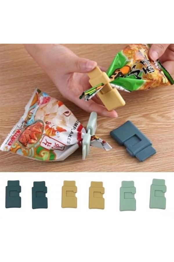 BUFFER®  6lı Hava Sızdırmaz Poşet Torba Ambalaj  Ve Paket Kıstırmalı Kapatma Klipsi