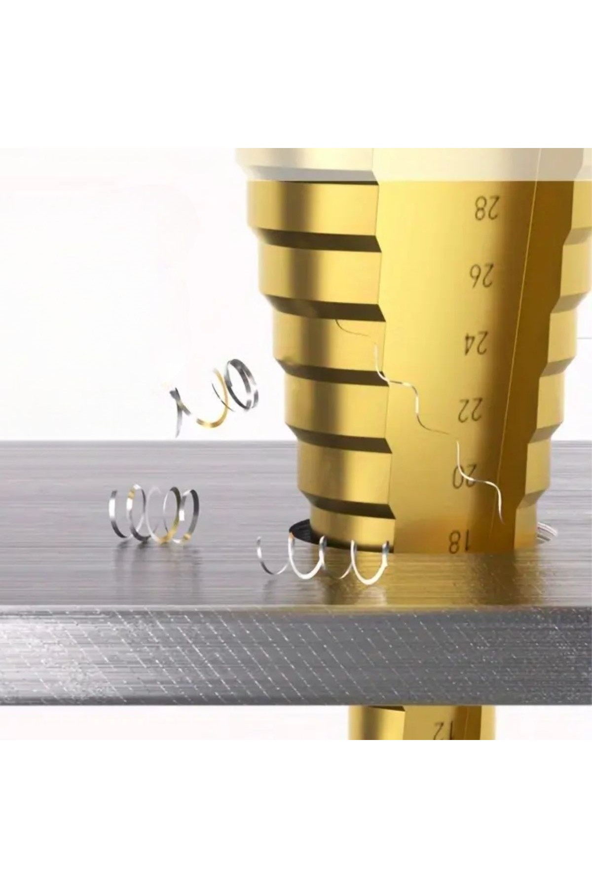 BUFFER® 3 Parça Kademeli Matkap Ucu Paslanmaz Uç Alüminyum Sac Demir Delme Seti