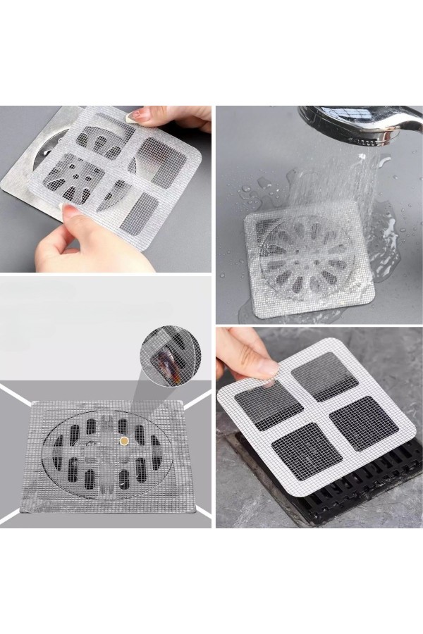 BUFFER® 10'lu Banyo ve Mıutfak Lavabo Koku Önleyici ve Haşere Böcek Önleyici Gider Filtresi