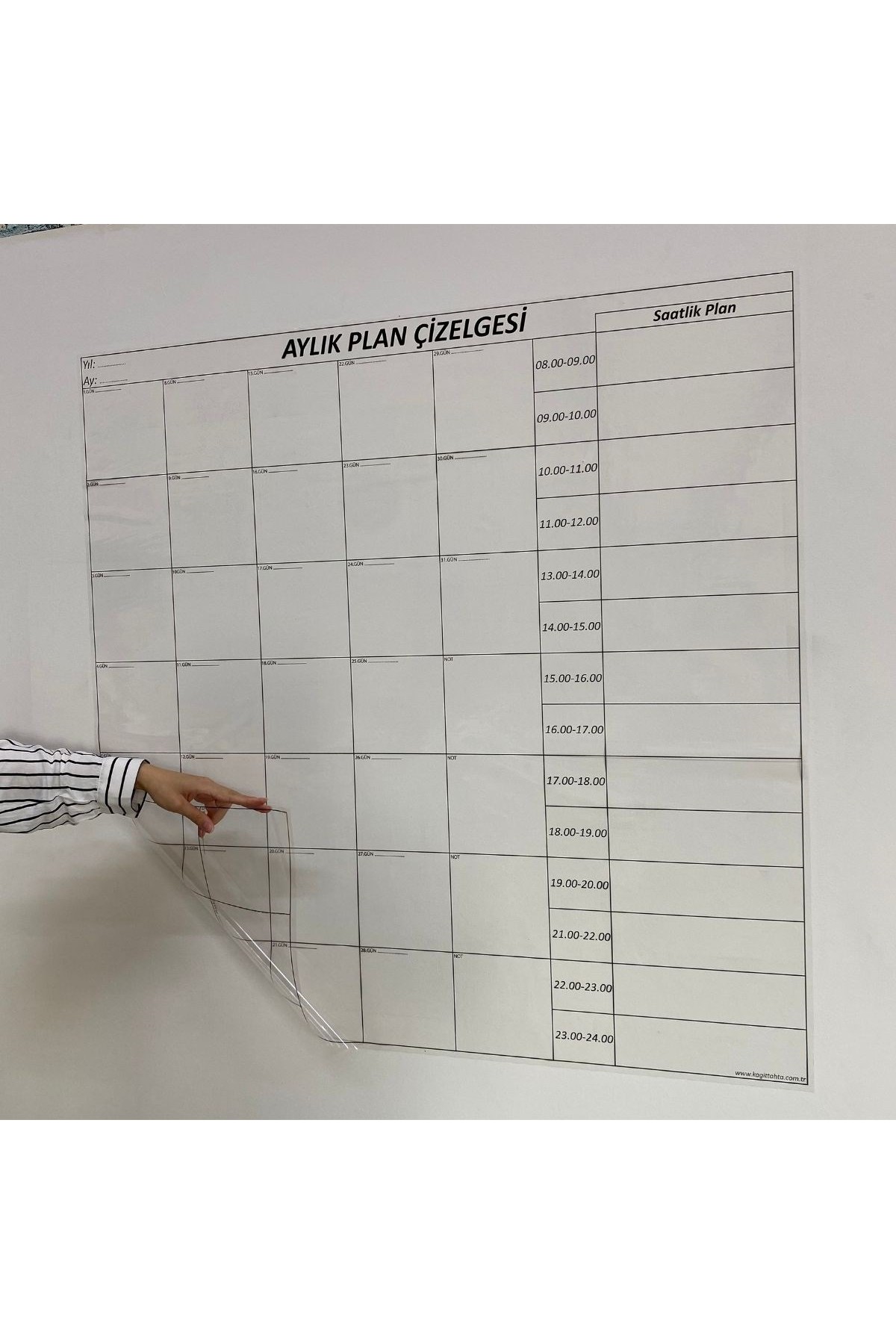 BUFFER® Aylık Planlayıcı Manyetik Duvar Stickerı Takvim Plan Çizelgesi