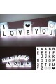 BUFFER® 10lu Lightbox Işıklı Harf Mesaj Panosu Dekoratif  Harf Işık Zinciri