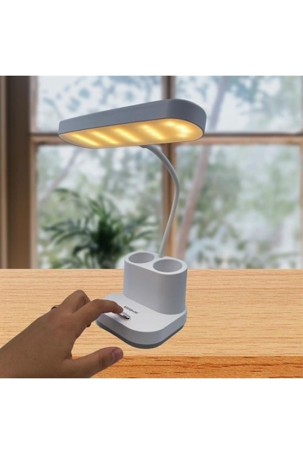BUFFER® Kalemlikli USBli Dokunmatik 3 Kademeli 360 Derece Özel Göz Korumalı led Lityum Masa Lambası