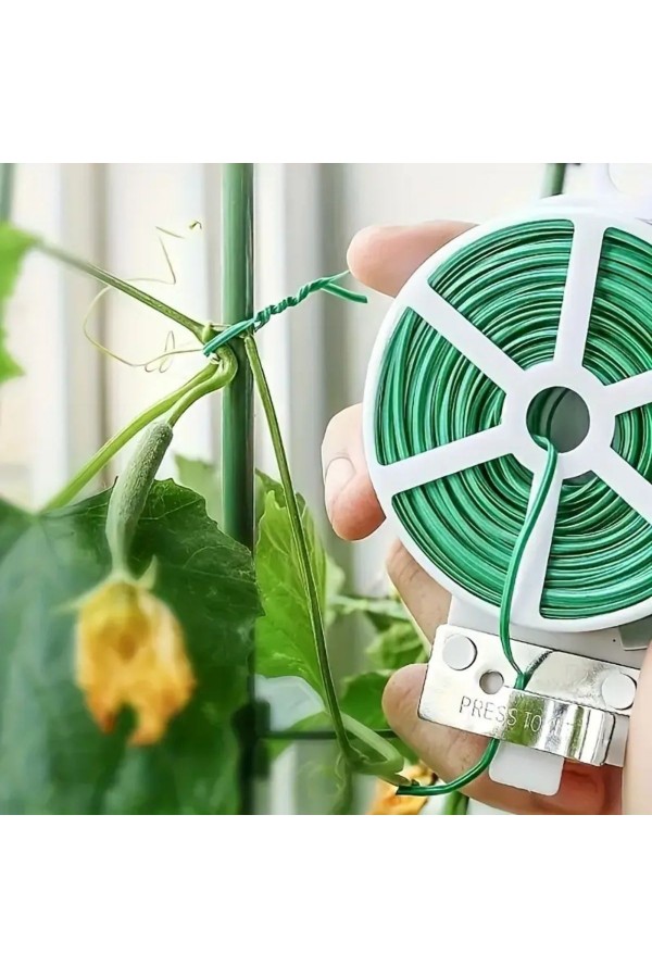 BUFFER® 50 Metre Kendiliğinden Kesici Bıçaklı Bitki Saksı Kablo Sabitleme Teli