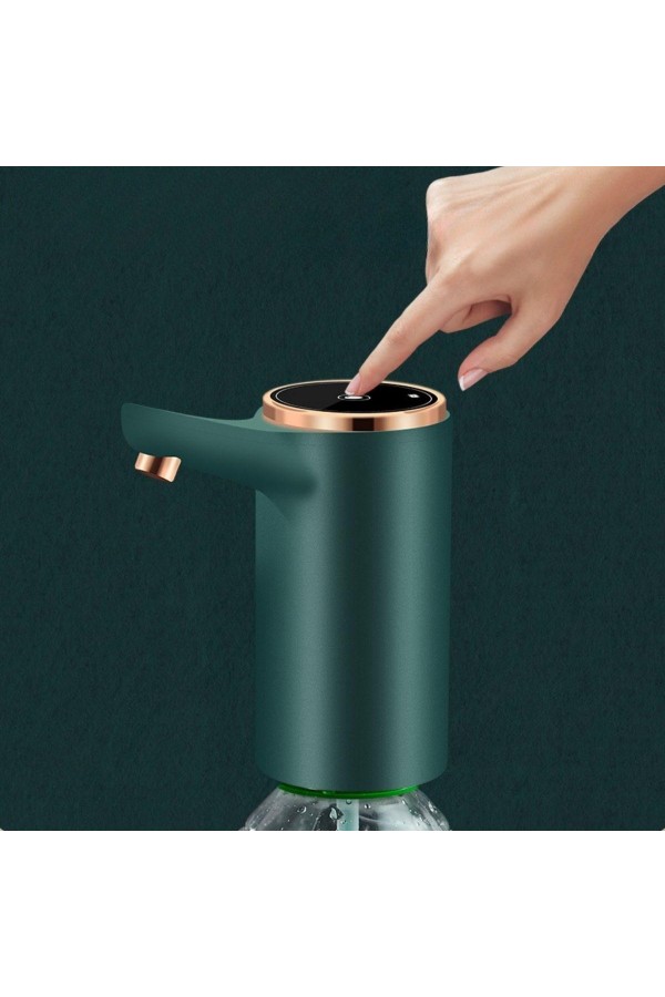 BUFFER® Retro Model Otomatik Damacana Pompası Aparatı Yeşil Renk Bakır Detaylı