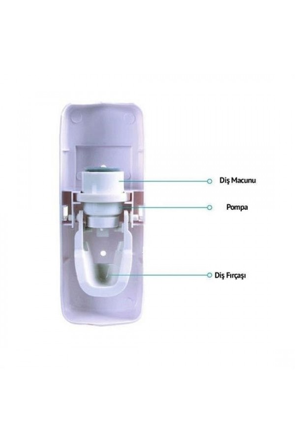 BUFFER® Otomatik Diş Macunu Sıkacağı ve 5 Adet Diş Fırası Tutacağı Diş Fırçalığı