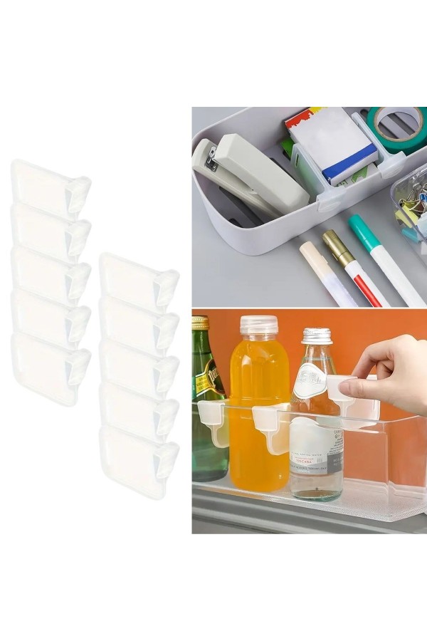 BUFFER® 10'luŞeffaf Buzdolabı Yan Kapı Düzenleyici Buzdolabı Dolap İçi Bölümleyici Aparatlar