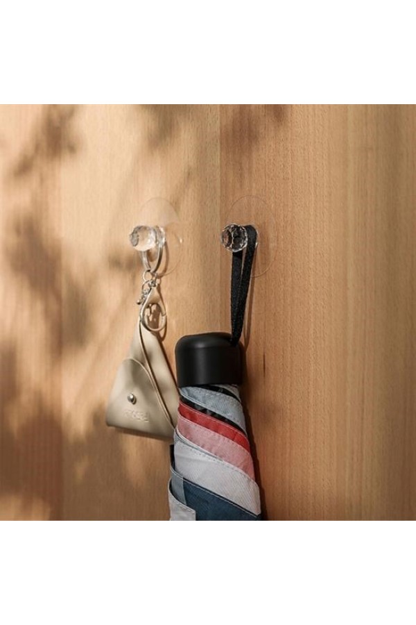 BUFFER® 2 Adet Kristal Kendiliğinden Güçlü Yapışkanlı Kulp Askısı Tutma Kolu