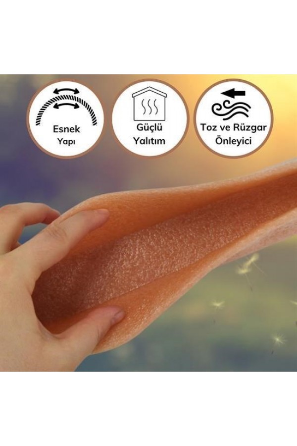 BUFFER®  4 Adet Kapı Toz Rüzgar Önleyici Isı Yalıtımı Sağlayan Sızdırmaz Strafor