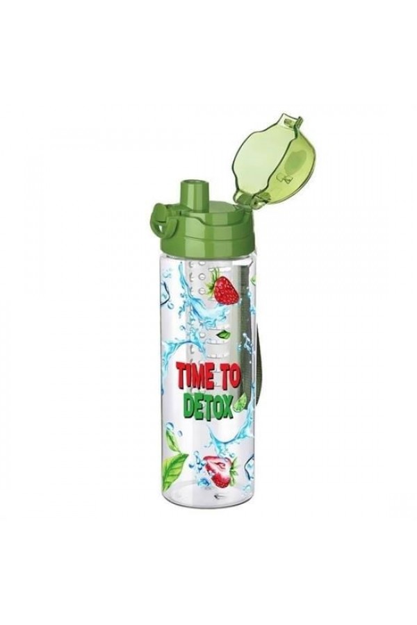 BUFFER® Tutma Saplı Kilitli Kendiliğinden Süzgeçli Kolay Taşınabilir Detoks Sporcu Diyet Matarası