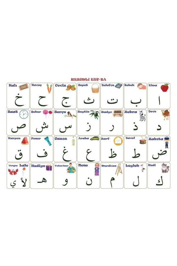 BUFFER® 100x150 cm Statik Kağıt Elif-Ba Öğrenme Tahtası