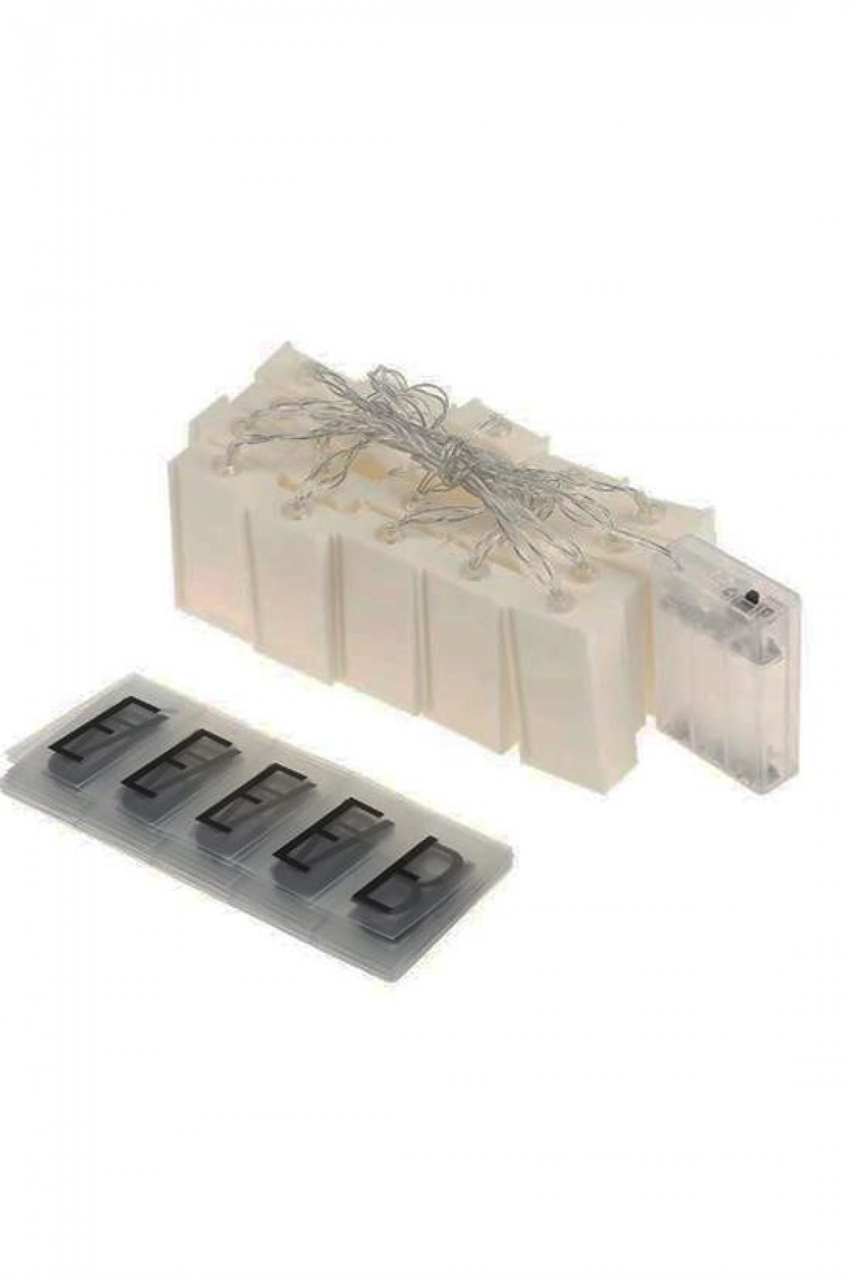 BUFFER® 10lu Lightbox Işıklı Harf Mesaj Panosu Dekoratif  Harf Işık Zinciri