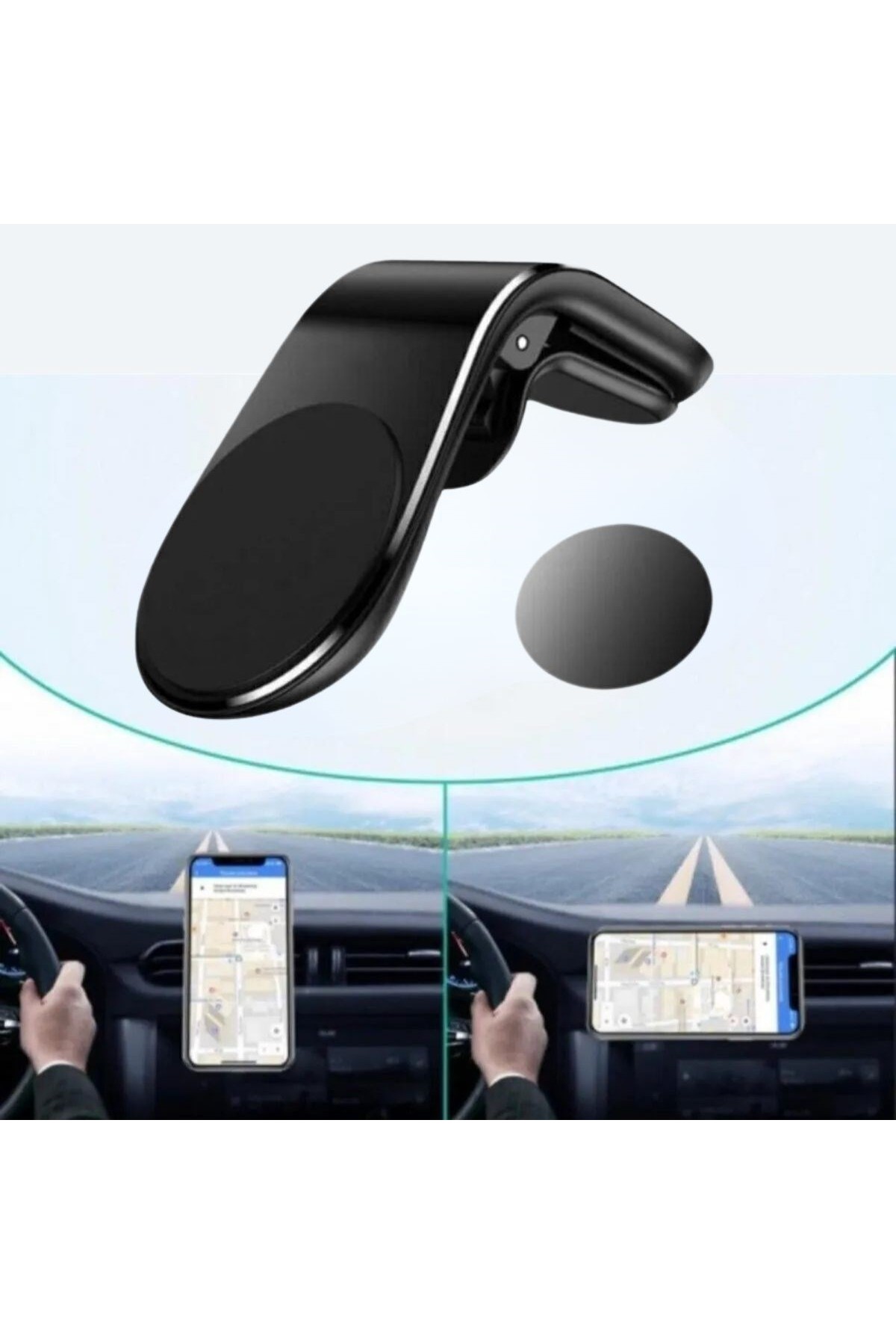 BUFFER ® Havalanndırma Izgarasına Takılabilen Mandallı Mıknatıslı Oto Araç Içi Manyetik Telefon Tutucu