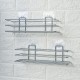 BUFFER® Kendiliğinden Yapışkanlı Krom Paslanmaz Metal Şampuanlık Banyo Düzenleyici Raf