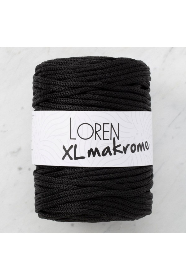 Loren XL Makrome Siyah El Örgü İpi - R004 - 33720