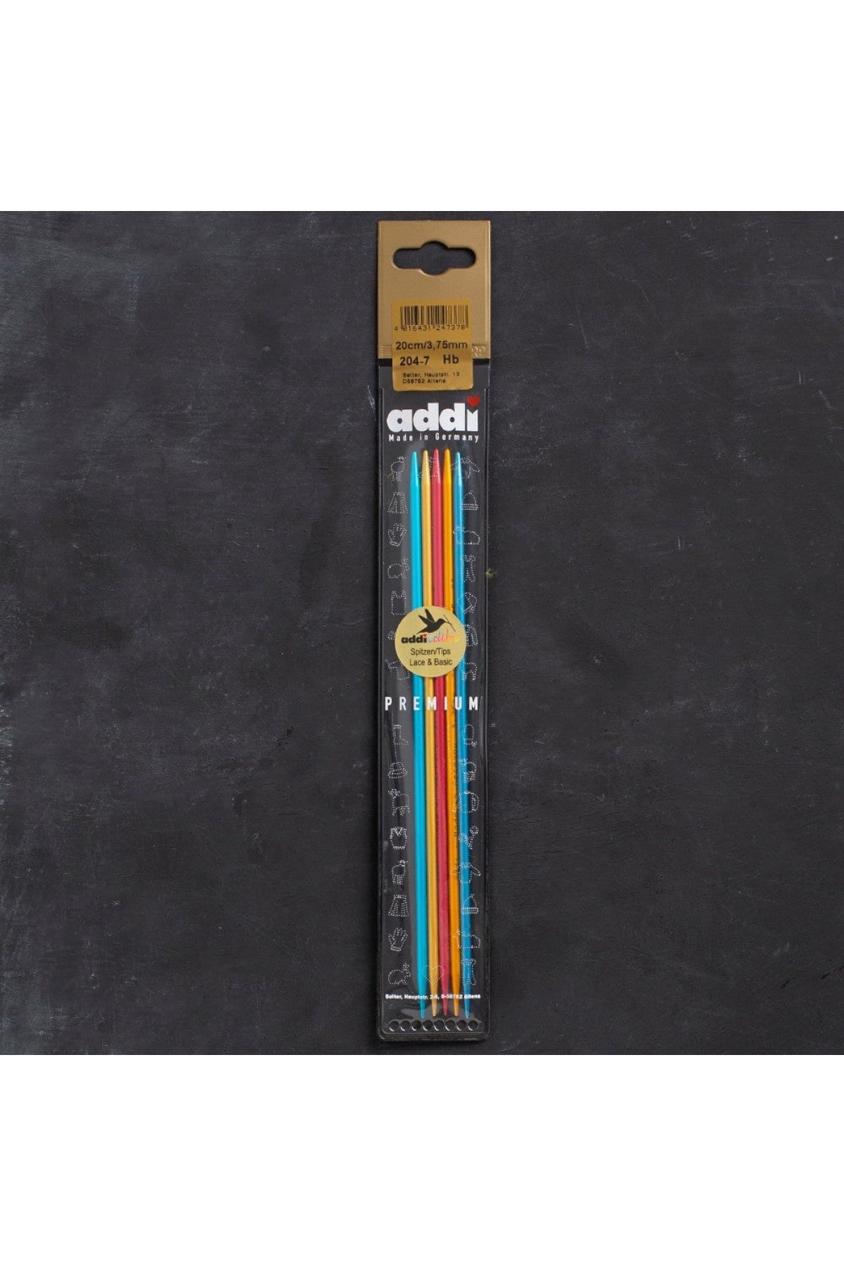 Addi Colibri 3,75mm 20cm Renkli Çorap Şişi - 204-7