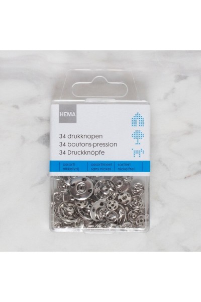 Loren Metal Çıt Çıt - 34 lü Gümüş