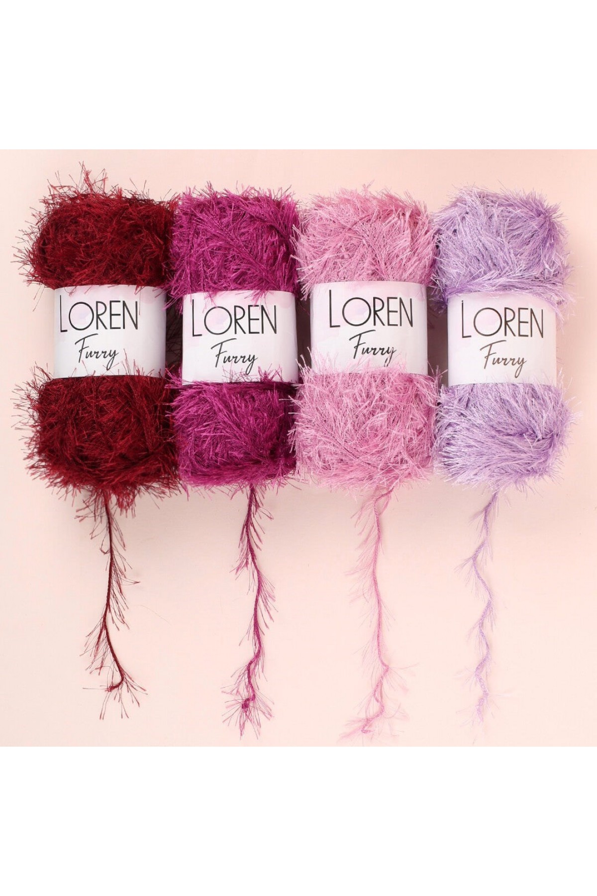 Loren Furry Pembe El Örgü İpi - RF014 - 34049
