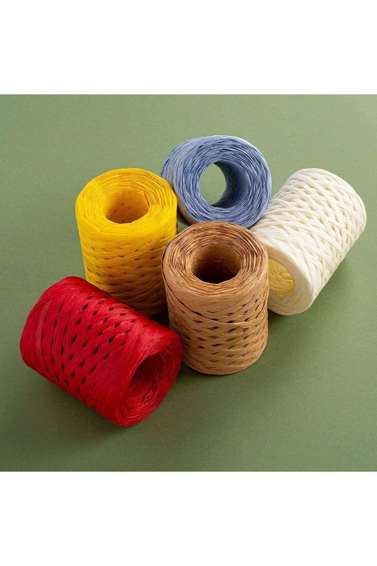 Loren Natural Raffia 90 gr Sarı Kağıt İp - 4 Loren Natural Raffia 90 gr Sarı Kağıt İp - 4