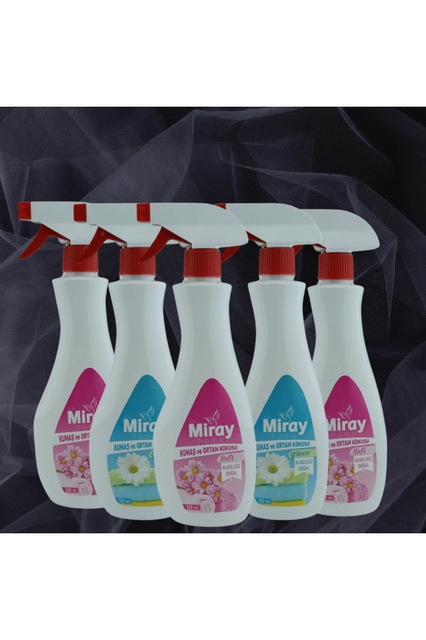Miray Home Kozmetik Kumaş ve Ortam Kokusu 500 Ml Green Alkolsüz ve Doğal
